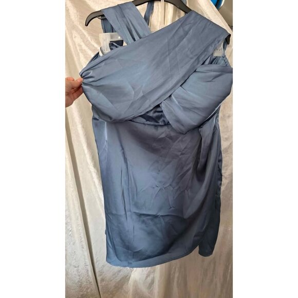 Solid Cross Halter Satin Dress Curve & Plus sz 1X/ 16 - Picture 5 of 8